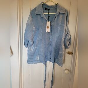 100% linen matching set